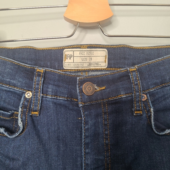 Free People High Rise Busted Knee Skinny Jeans - Picture 3 of 7